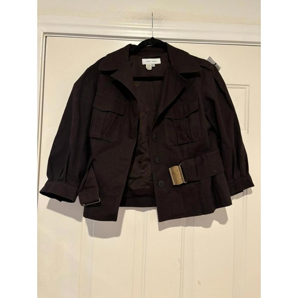 Women's Zara Basics brown sz L jacket #775